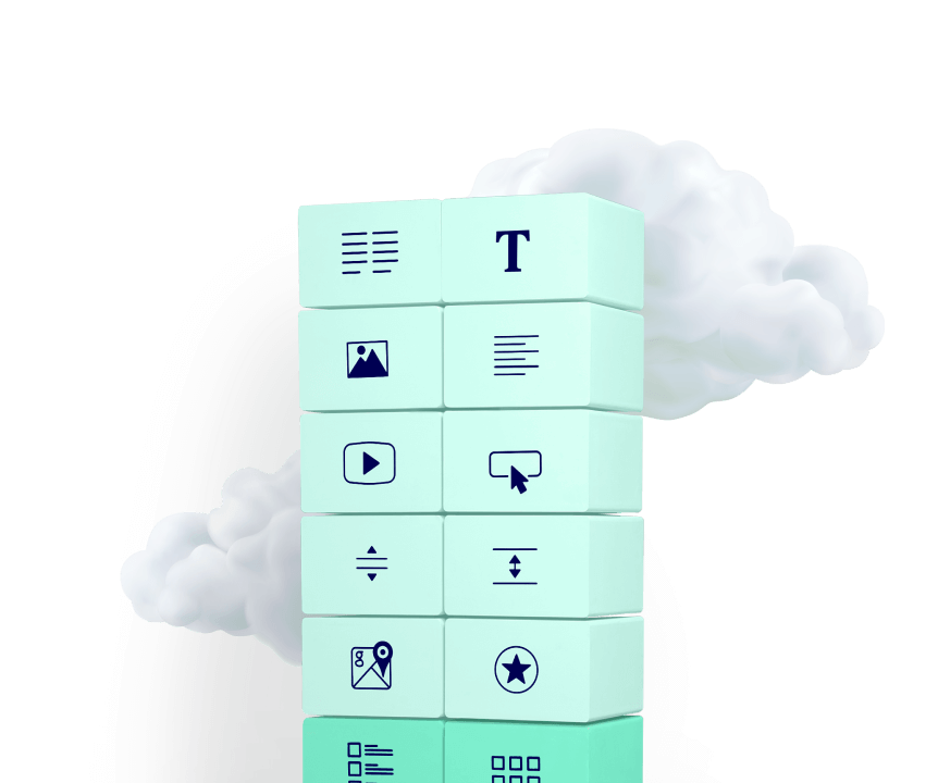 Widgets panel with cloud in the background